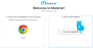 CAT tool gratuiti: MateCat aperto sul browser